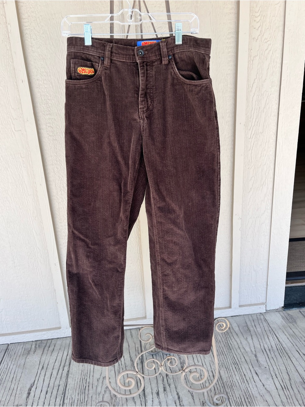 Empyre Rich Chocolate Brown Cordurroy Loose Fit Streetwear Skate Pants Size 27